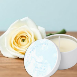 Match Made In Heaven Wedding Mini Candle Favors