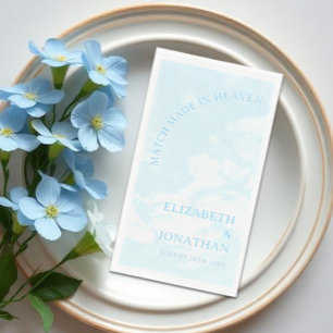 Match Made In Heaven Wedding Paper Guest Towels