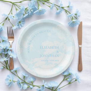 Match Made In Heaven Wedding Paper Plates