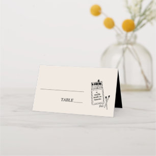 Match Made in Heaven Wedding Place Setting Card