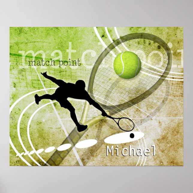 Match Point II boy playing tennis Poster (Front)