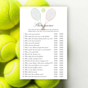 Match Tennis Bridal shower Shoe game