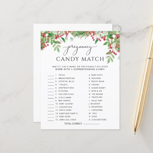 Match the Candy Bar Baby Shower Game
