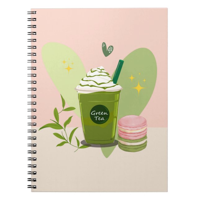 Matcha and Macarons Notebook (Front)