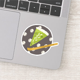 Matcha boba green tea, matcha powder sticker