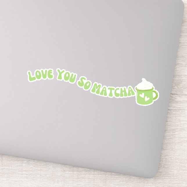 Matcha boba green tea, matcha  sticker (Detail)