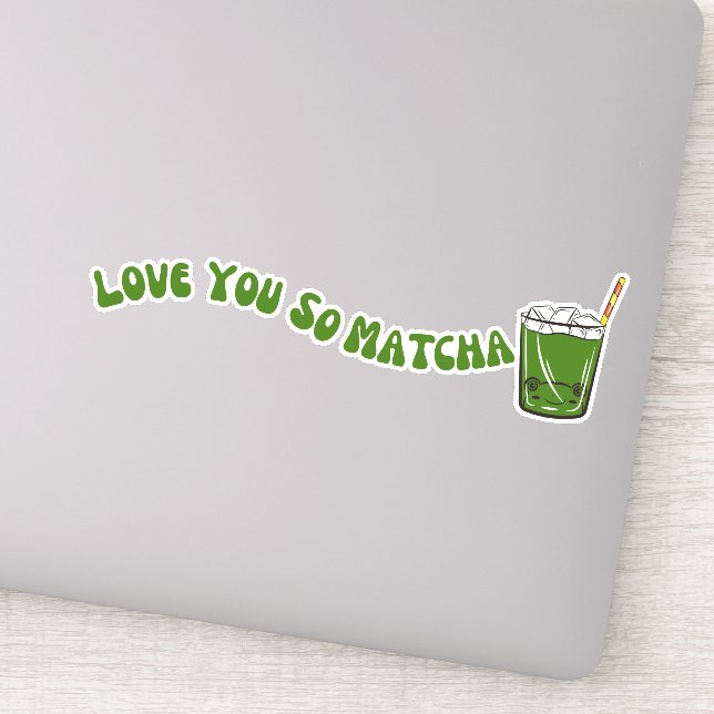 Matcha boba green tea, matcha  sticker (Detail)
