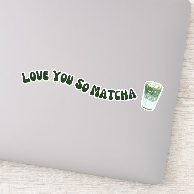 Matcha boba green tea, matcha  sticker (Detail)