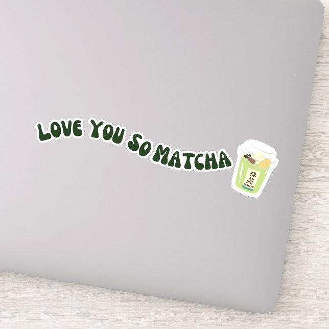 Matcha boba green tea, matcha  sticker (Detail)