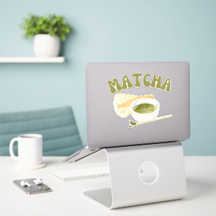Matcha boba green tea, matcha sticker