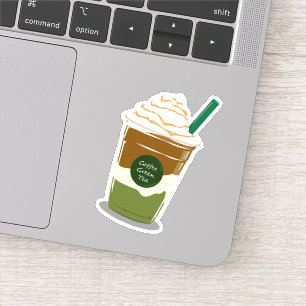 Matcha boba green tea sticker