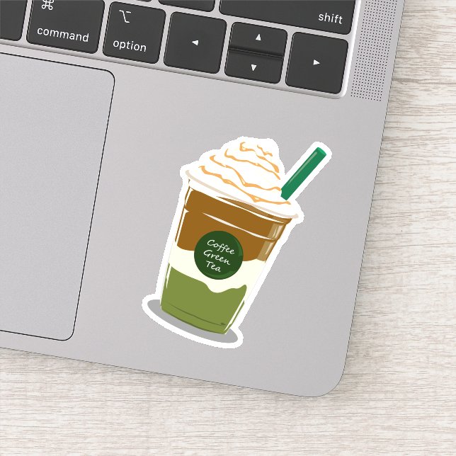 Matcha boba green tea sticker (Detail)