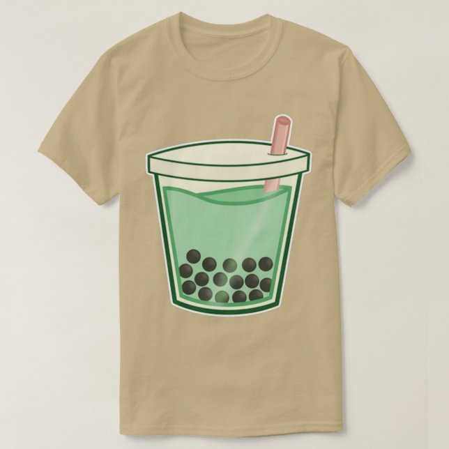 Matcha Boba Tea 3 T-Shirt (Design Front)