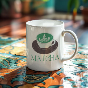 Matcha Boba Tea Coffee Mug