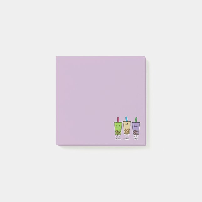 Matcha boba tea green drink milk Taro tapioca Japa Post-it Notes (Front)