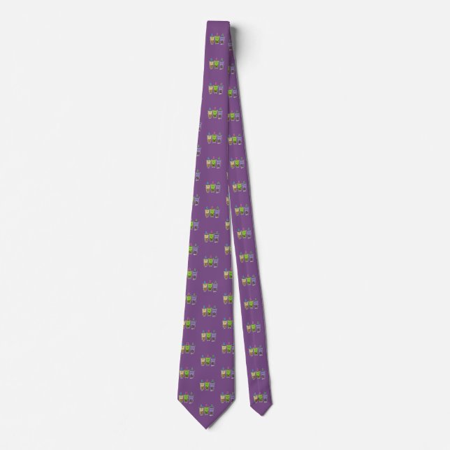 Matcha boba tea green drink milk Taro tapioca Neck Tie (Front)