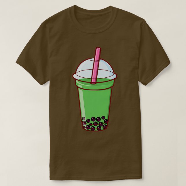 Matcha Bubble Tea 10 T-Shirt (Design Front)