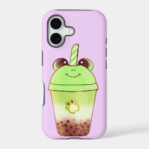 Matcha Bubble Tea Milk Tea Frog iPhone 17 Case
