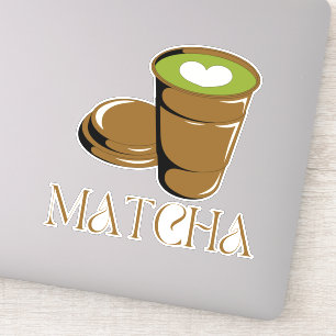 Matcha bubble tea sticker