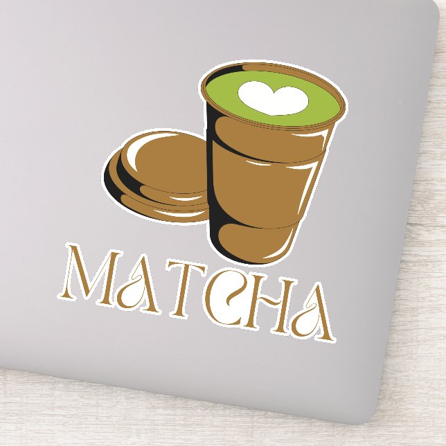 Matcha bubble tea sticker (Detail)