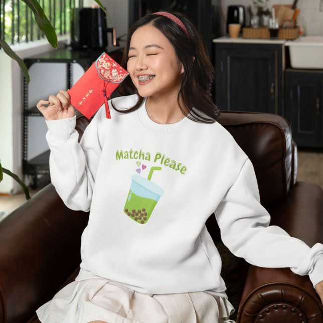 Matcha Bubble Tea Sweatshirt (Creator Uploaded)