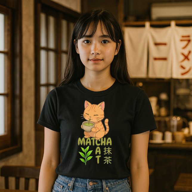 Matcha Cat T-Shirt (Creator Uploaded)