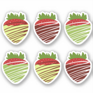 Matcha Chocolate Covered Strawberries Sticker