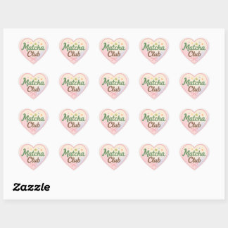 Matcha Club Heart Sticker