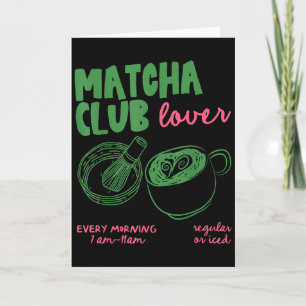Matcha Club Regular Or Ice Green Tea Matcha Latte Card