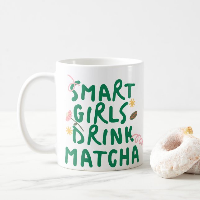 Matcha girl Mug , MUg gift , matcha mug gift (With Donut)