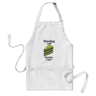 Matcha Green Cake Funny Adult Apron