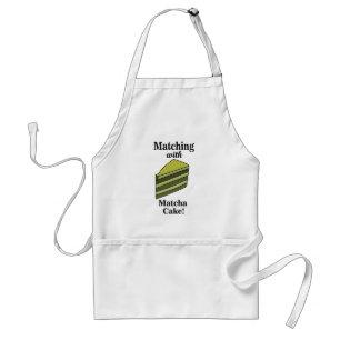Matcha Green Cake Funny Adult Apron