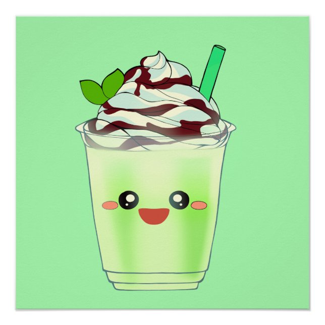 Matcha Green Tea Blended Drink Poster (Front)