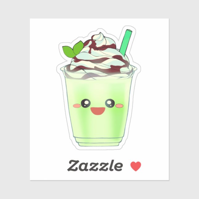 Matcha Green Tea Blended Drink Sticker (Sheet)