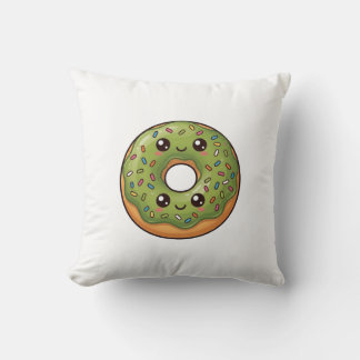Matcha Green Tea Donut Kawaii Cushion Pillow