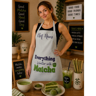 Matcha Green Tea, Everything is better with matcha Apron