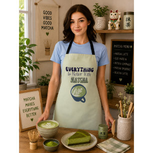 Matcha Green Tea, Everything is better with matcha Apron