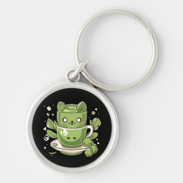 matcha green tea keychain (Front)