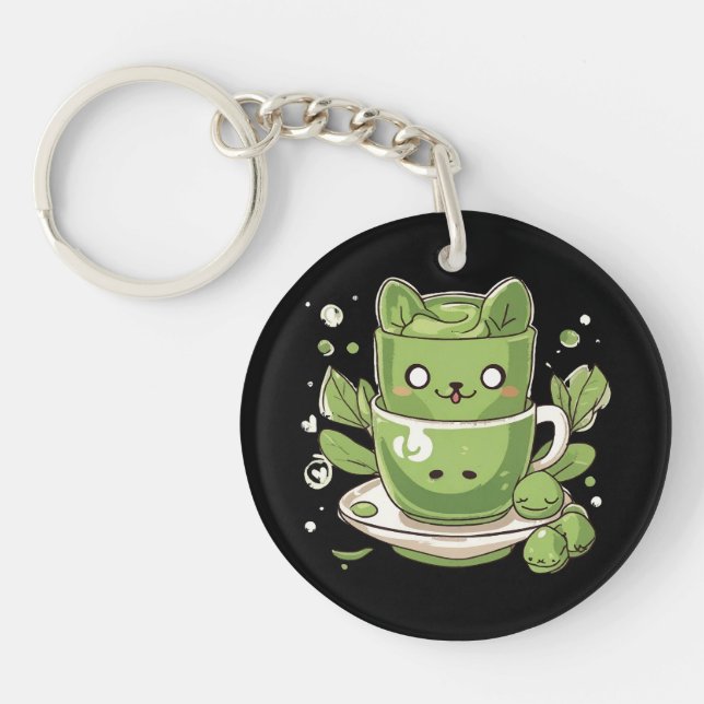 matcha green tea keychain (Front)