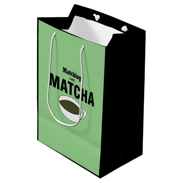 Matcha Green Tea Medium Gift Bag (Front Angled)