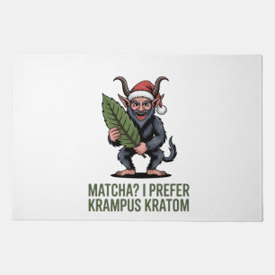 Matcha? I Prefer Krampus Kratom Funny Christmas Doormat