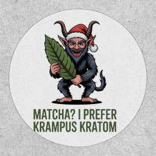 Matcha? I Prefer Krampus Kratom Funny Christmas  Patch