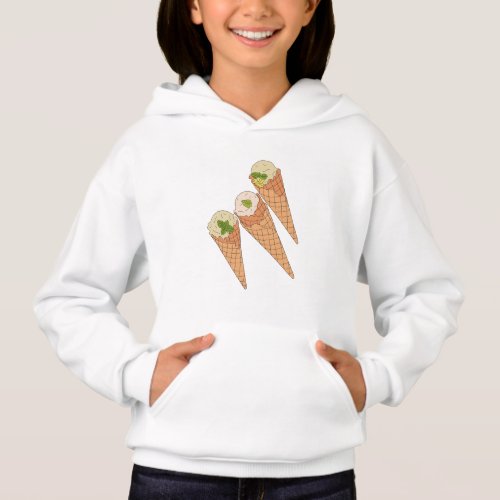Matcha ice cream cone hoodie