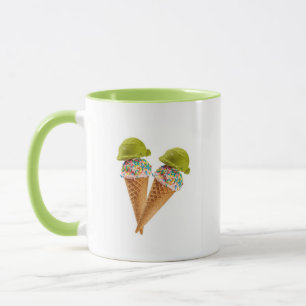 Matcha ice cream mug