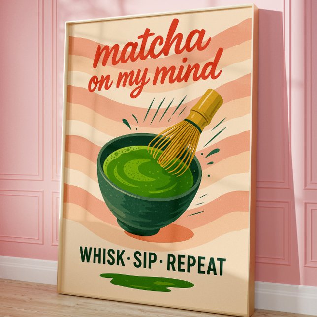 Matcha Kitchen Drink Lovers Trendy Wall Poster (Creator Uploaded)