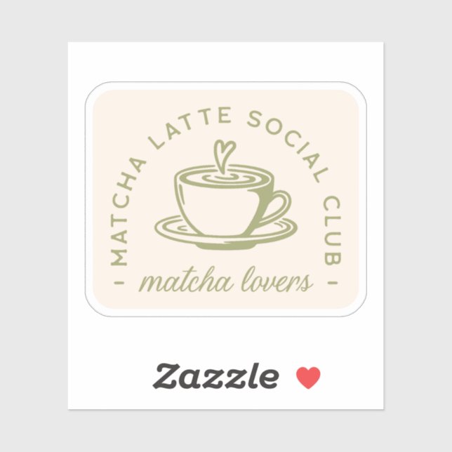 Matcha latte lovers girl club aesthetic sticker (Sheet)