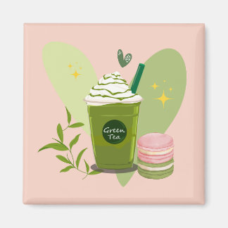 Matcha Latte Macarons Magnet