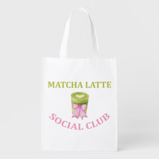 MATCHA LATTE SOCIAL CLUB GROCERY BAG