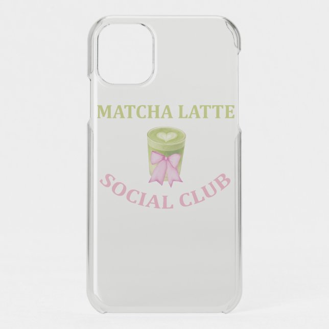 MATCHA LATTE SOCIAL CLUB UNCOMMON iPhone CASE (Back)