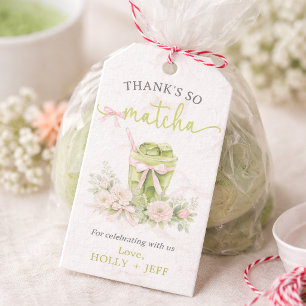 Matcha Love Baby Shower Green Tea Gift Tags